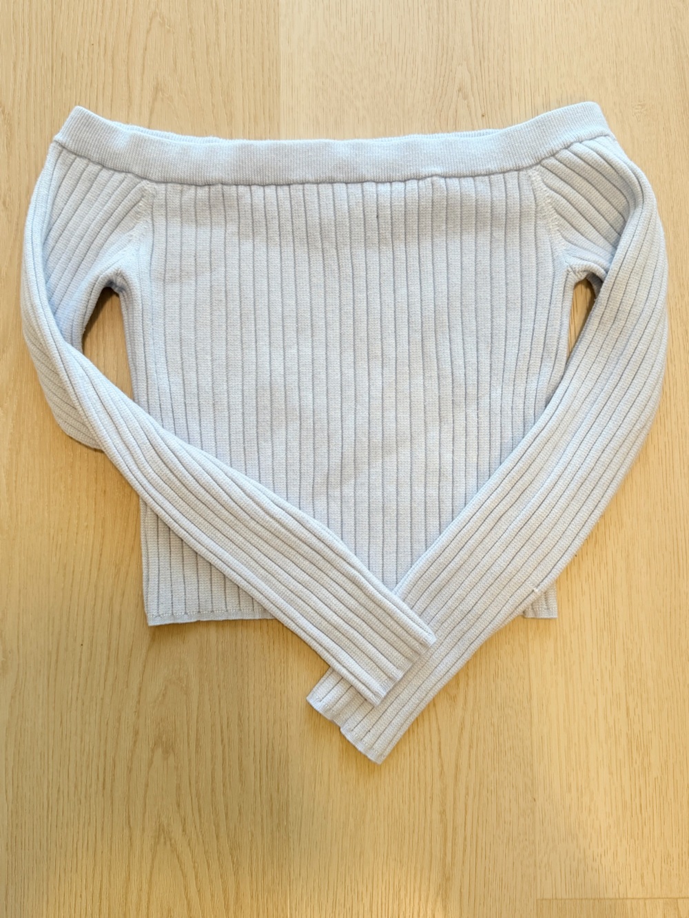 Light Blue Ribbed Women's Sweater Aerie